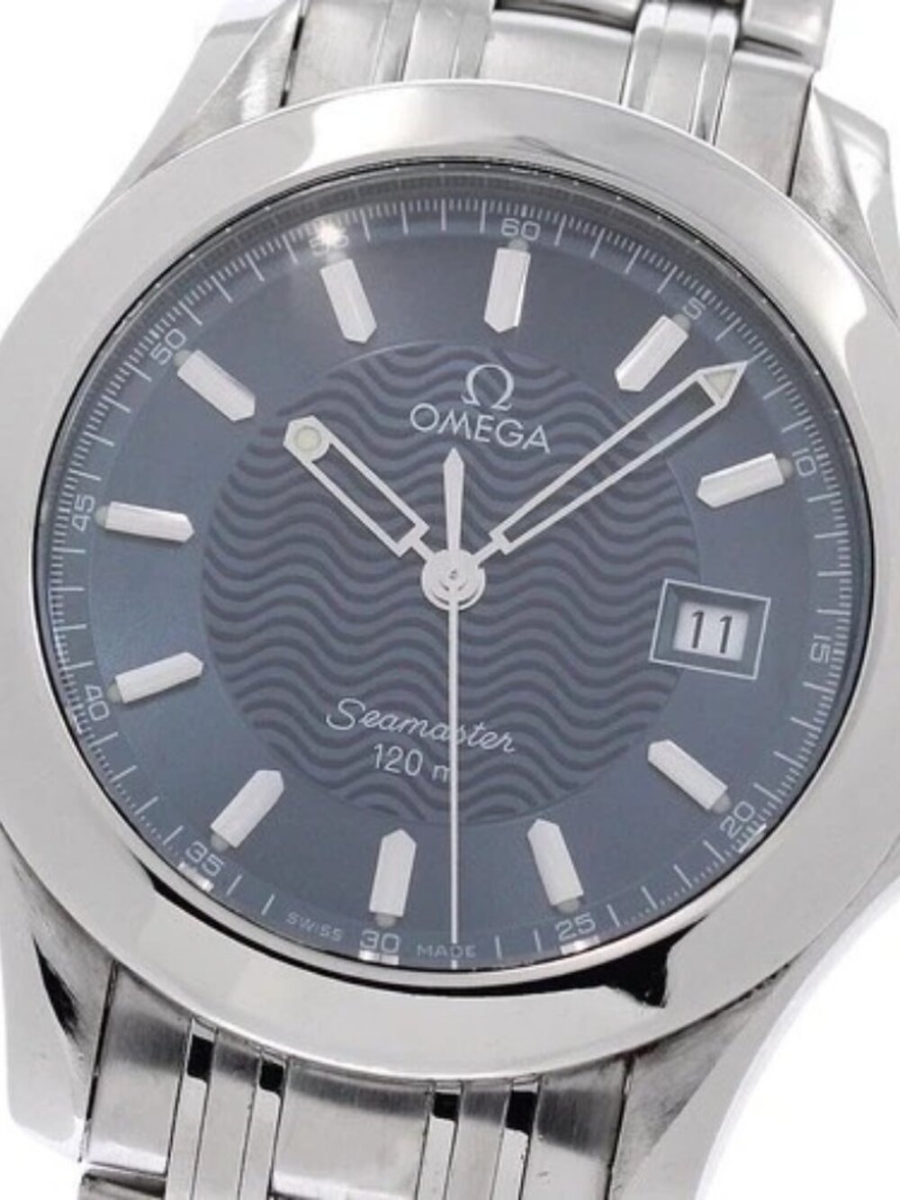 OMEGA Seamaster120 2511.81 Date Navy Dial Quartz Men's Watch_958204
